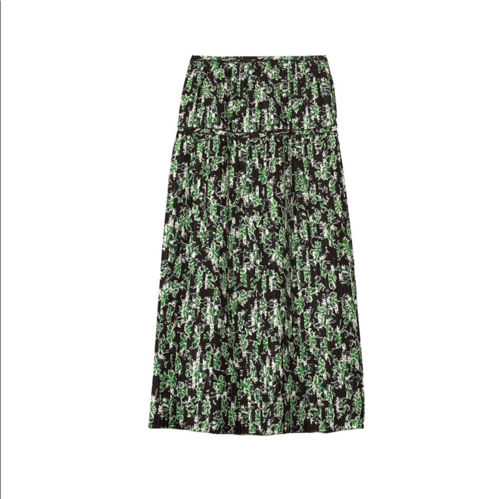 MARNI Floral-Print Pleated Silk Midi Skirt - Picture 4 of 8